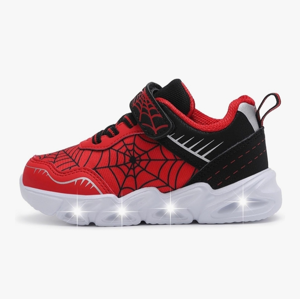 Red Spider Web Light-Up Sneakers